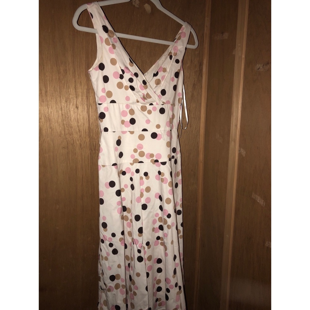 Beautiful Max and Cleo Tea Length polka Dot Dress